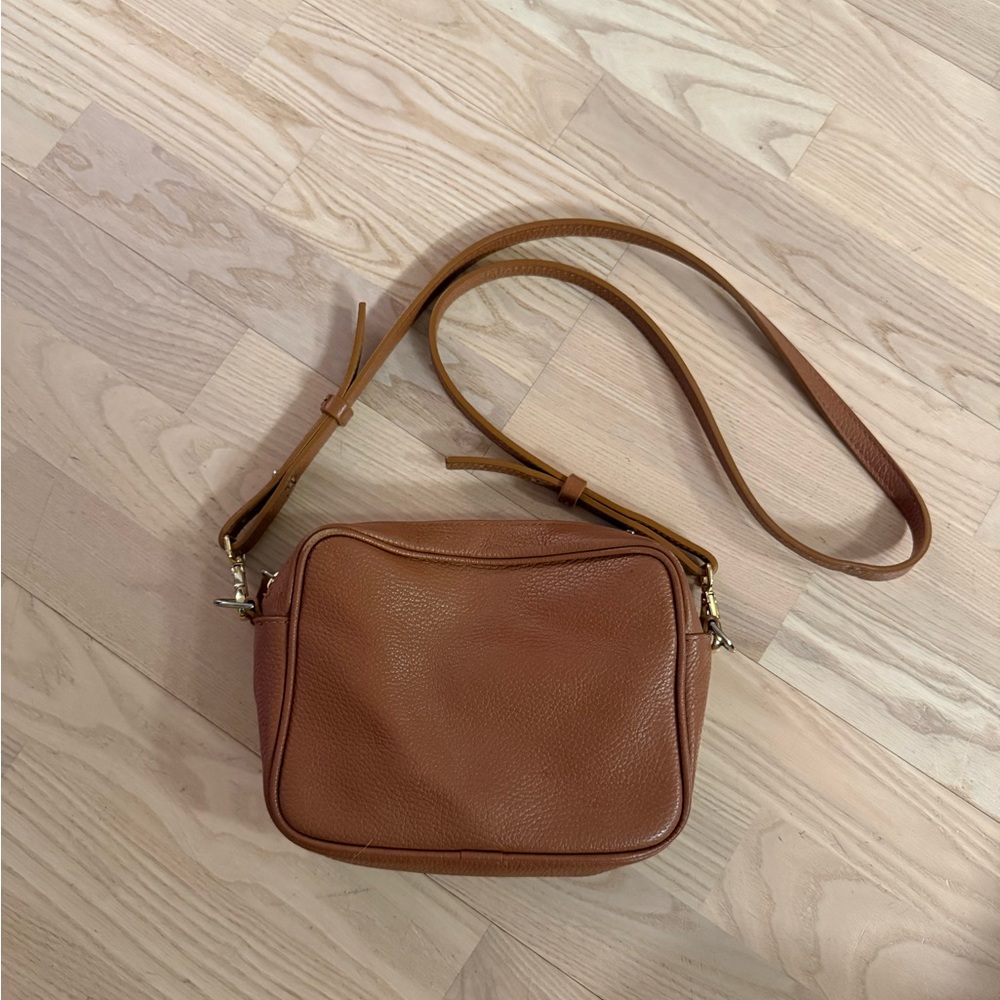 Quince Brown Leather Crossbody Bag